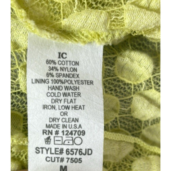 IC by Connie K Medium Yellow Sheer Cardigan Top Waterfall Textured Lightweight - Picture 8 of 9